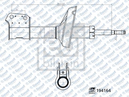FEBI 194164 On Amortisor Sag/Sol Yagli Kangoo 97>13 - Kubistar {X76} 03>09